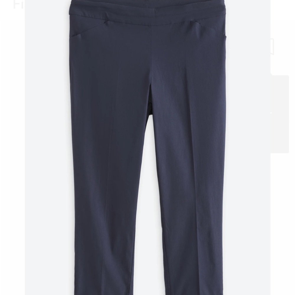 Tribal Women's Blue Fia High Rise Cuffed Straight  Pull-On Trouser Size 16